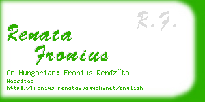 renata fronius business card
